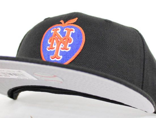 Big Apple New York Mets New Era 59Fifty Fitted Hats (Black Gray Under Brim)