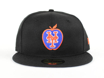 Big Apple New York Mets New Era 59Fifty Fitted Hats (Black Gray Under Brim)