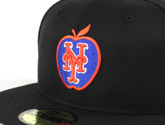 Big Apple New York Mets New Era 59Fifty Fitted Hats (Black Gray Under Brim)