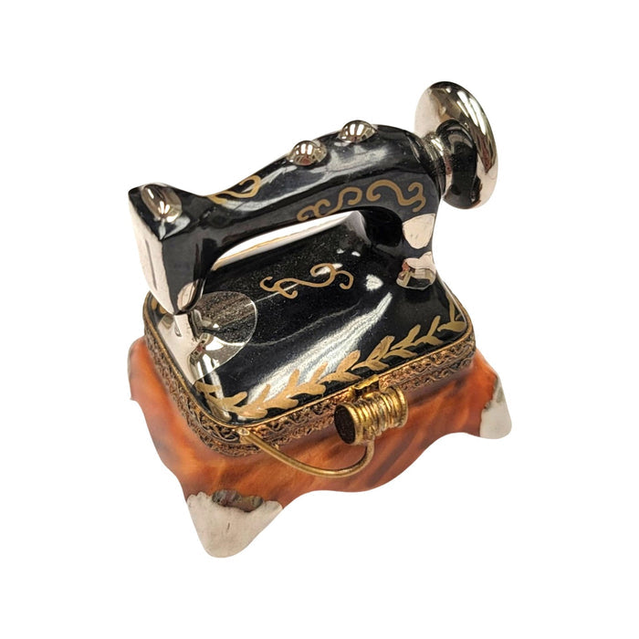 Elegant Limoges Sewing Machine Box Porcelain Limoges home mother women professional French Trinket Box