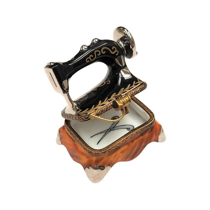 Elegant Limoges Sewing Machine Box Porcelain Limoges home mother women professional French Trinket Box