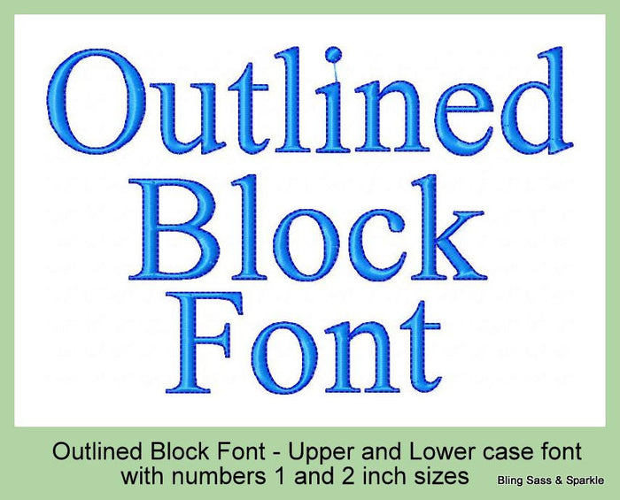 Block Outlined Font