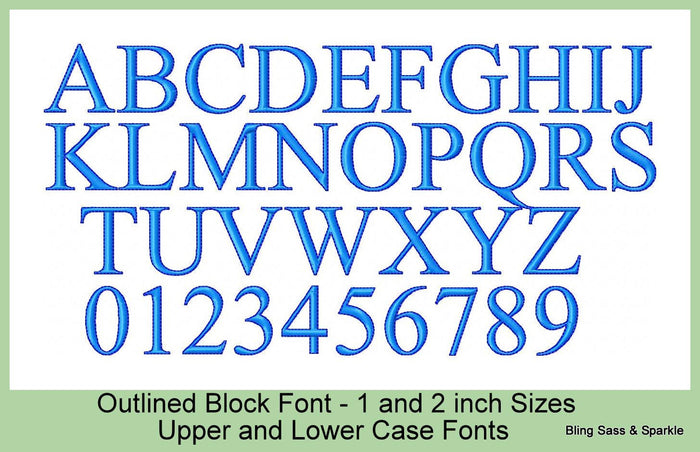 Block Outlined Font