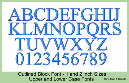 Block Outlined Font