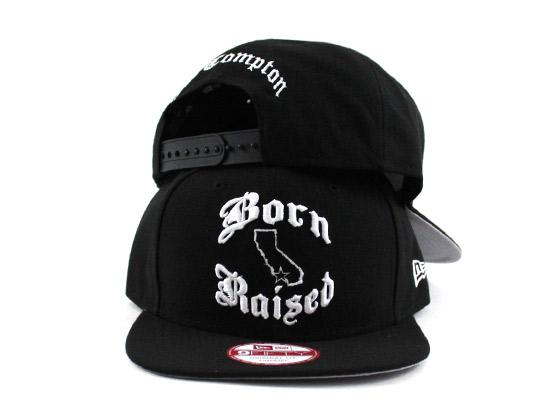 Born Raised in Compton New Era 9Fifty Hats (Black Gray Under Brim)