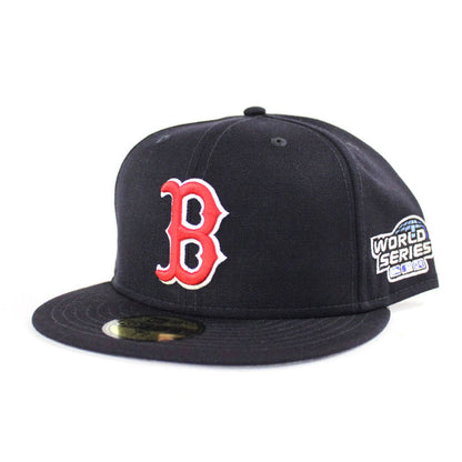 Boston Red Sox 2004 World Series 59Fifty New Era Fitted Hats (Navy Gray Under Brim)