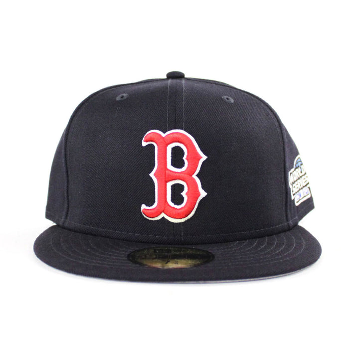 Boston Red Sox 2004 World Series 59Fifty New Era Fitted Hats (Navy Gray Under Brim)