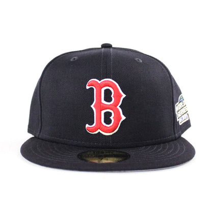 Boston Red Sox 2004 World Series 59Fifty New Era Fitted Hats (Navy Gray Under Brim)