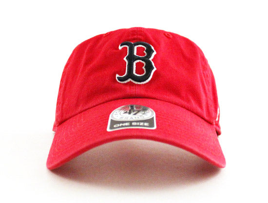 Boston Redsox 47 Brand Clean Up Dad Hats (Red)-One Size