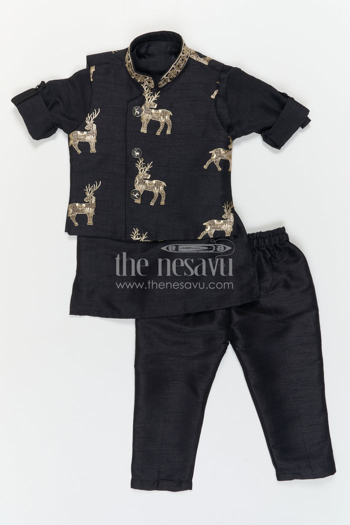 Boys Designer Jacket Set for Festive Occasions and Evening Events