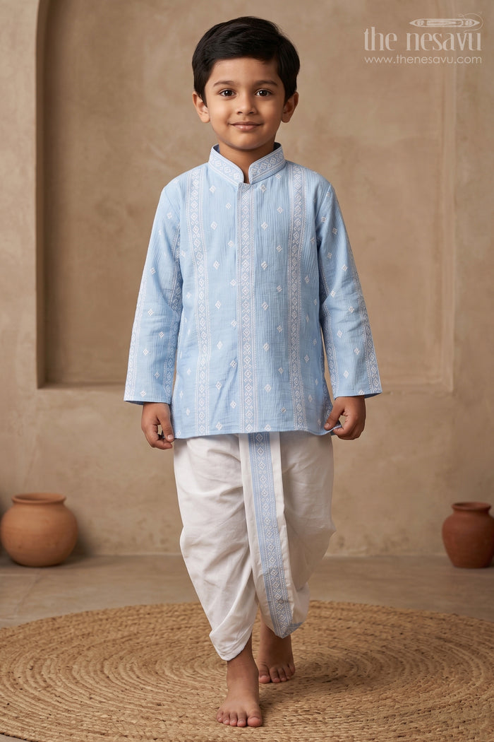 Boys Dhoti Set for Naming Ceremony and Traditional Rituals