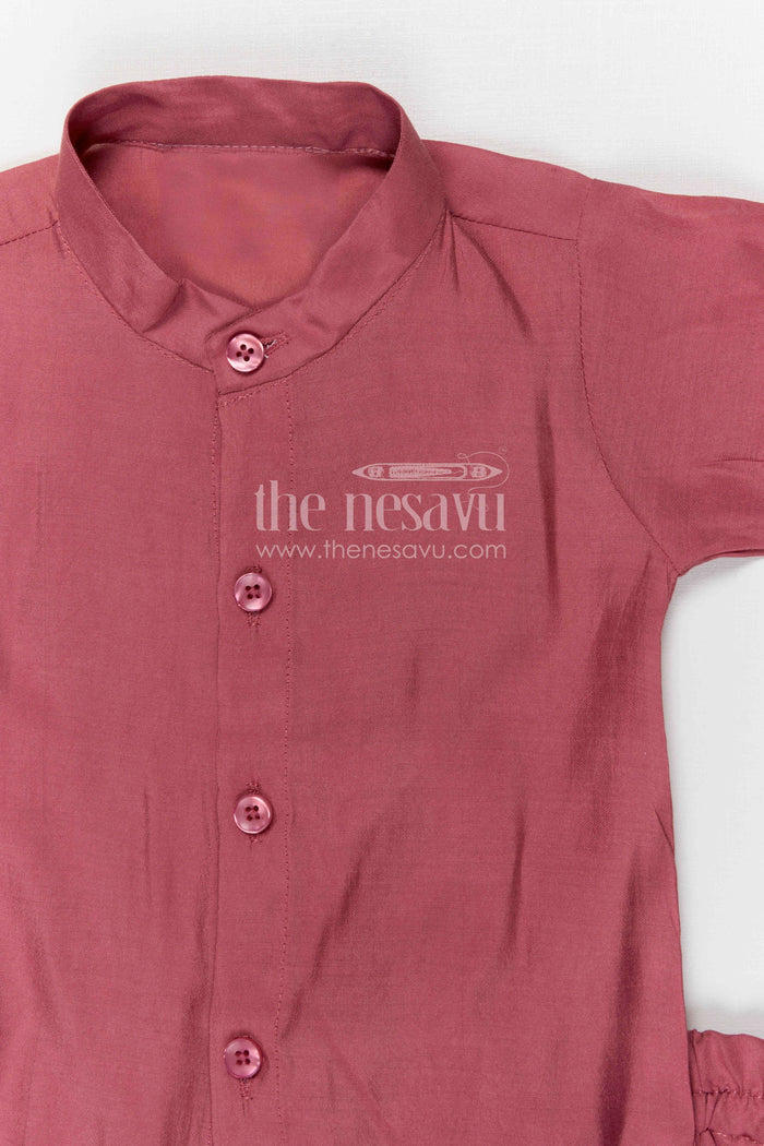 The Nesavu Boys Dothi Set Boys Dhoti Set with Jacket for Festive Celebrations and Temple Visits Nesavu Nesavu boys dhoti set with digital print jacket for festivals temple visits and cultural celebrations