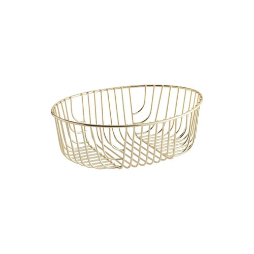 Bread Basket - Oval Gold Wire