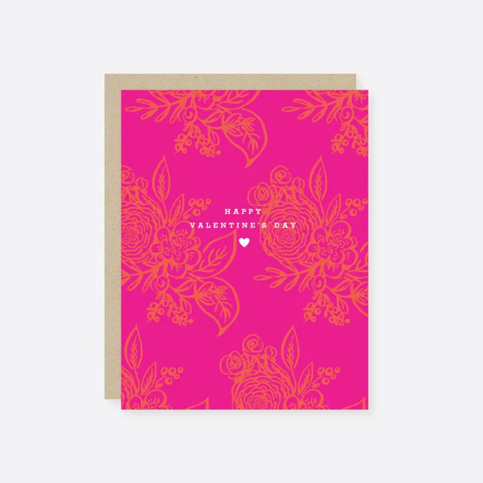 Bright Floral Valentine's Day Greeting Card