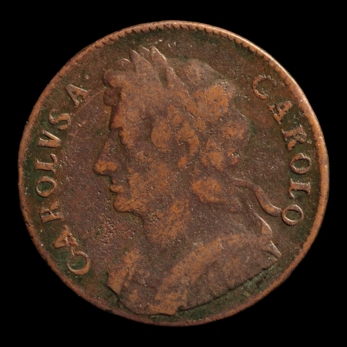 Britain, King Charles II, Halfpenny - 1672 to 1675 - British Empire