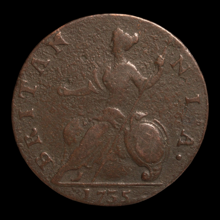 Britain, King George II, Halfpenny - 1735 - British Empire