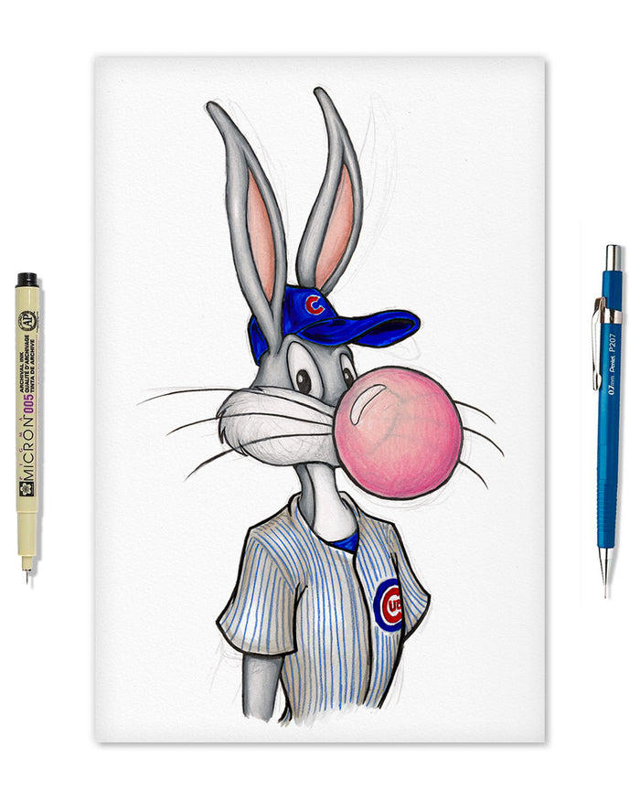 Bubblegum Bugs x MLB Cubs Limited Edition Art Print