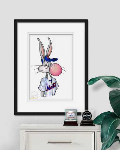 Bubblegum Bugs x MLB Mets Limited Edition Art Print