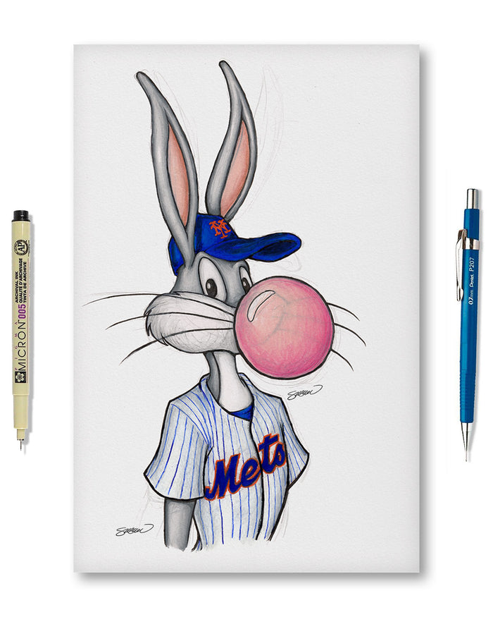 Bubblegum Bugs x MLB Mets Limited Edition Art Print