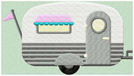 Camper 2 Fill Stitch - Machine Embroidery Design