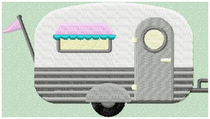 Camper 2 Fill Stitch - Machine Embroidery Design