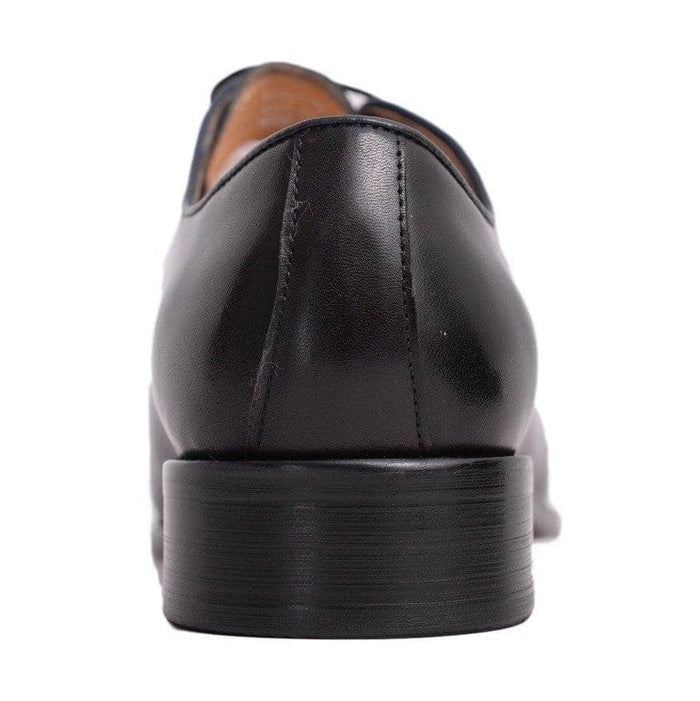 Carrucci SHOES Carrucci Solid Navy Blue Whole Cut Oxford Leather Dress Shoes