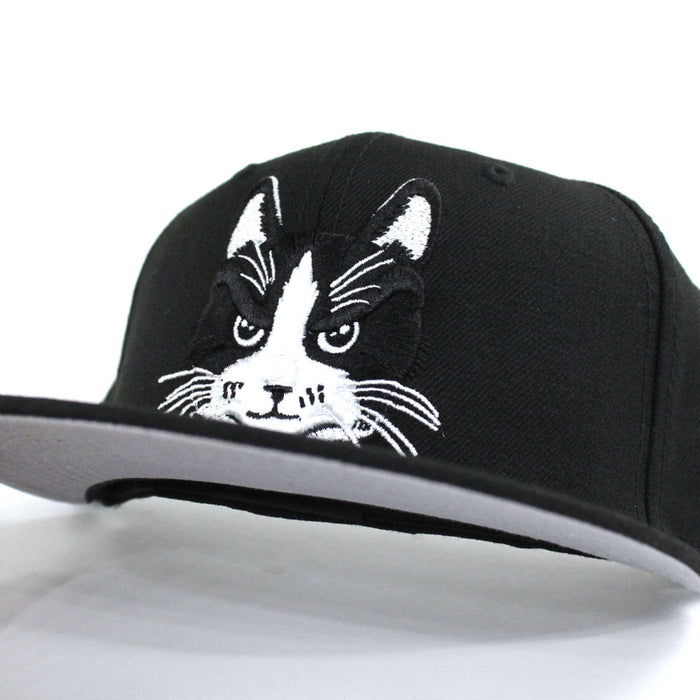 Cat New Era 59Fifty Fitted Hats (Black Gray Under Brim)