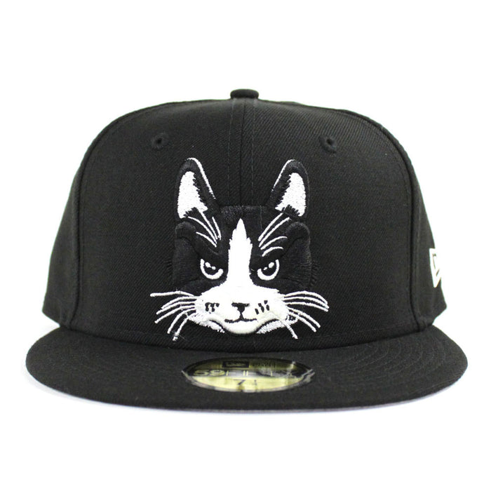 Cat New Era 59Fifty Fitted Hats (Black Gray Under Brim)
