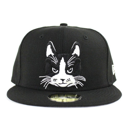 Cat New Era 59Fifty Fitted Hats (Black Gray Under Brim)
