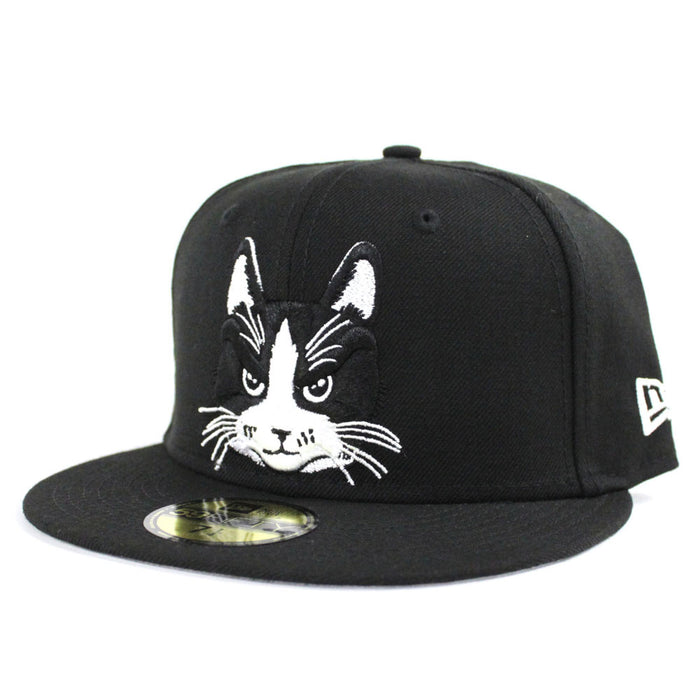 Cat New Era 59Fifty Fitted Hats (Black Gray Under Brim)