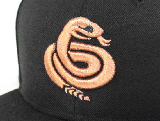 Chandler Diamondbacks Snake New Era 9Fifty Snapback Hat (Black Copper Gray Under Brim)