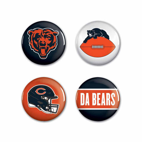 Chicago Bears 4 Pack Of Buttons