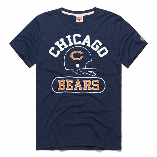 Chicago Bears Homage Navy Throwback Helmet Short Sleeve T-Shirt