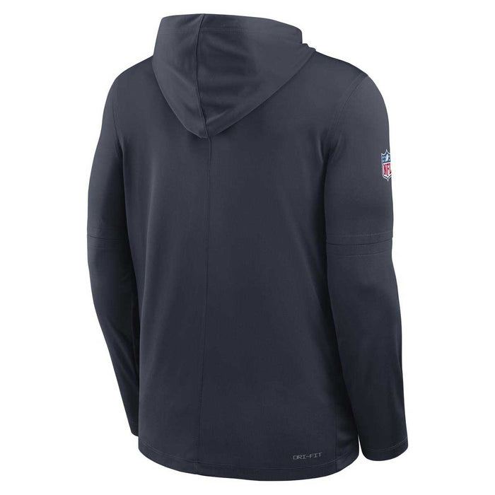 Chicago Bears Nike Lightweight Navy Sideline Hooded Top