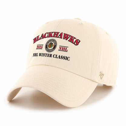 Chicago Blackhawks 2025 Winter Classic 47 Brand Khaki Cleanup Adjustable Cap
