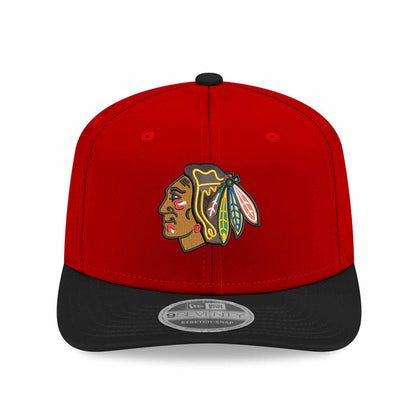 Chicago Blackhawks 2025 Winter Classic New Era 9SEVENTY Stretch Snap Red Black Adjustable Cap
