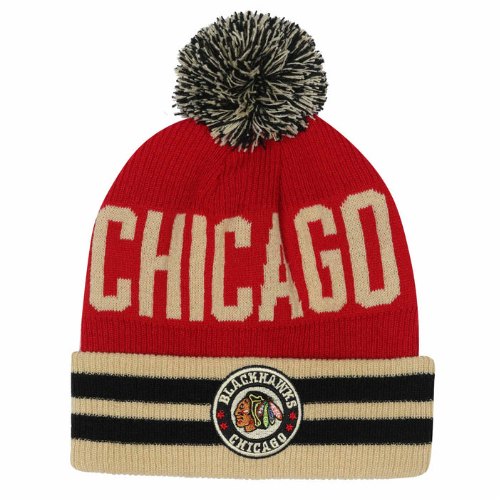 Chicago Blackhawks 2025 Winter Classic Youth Knit POM Hat