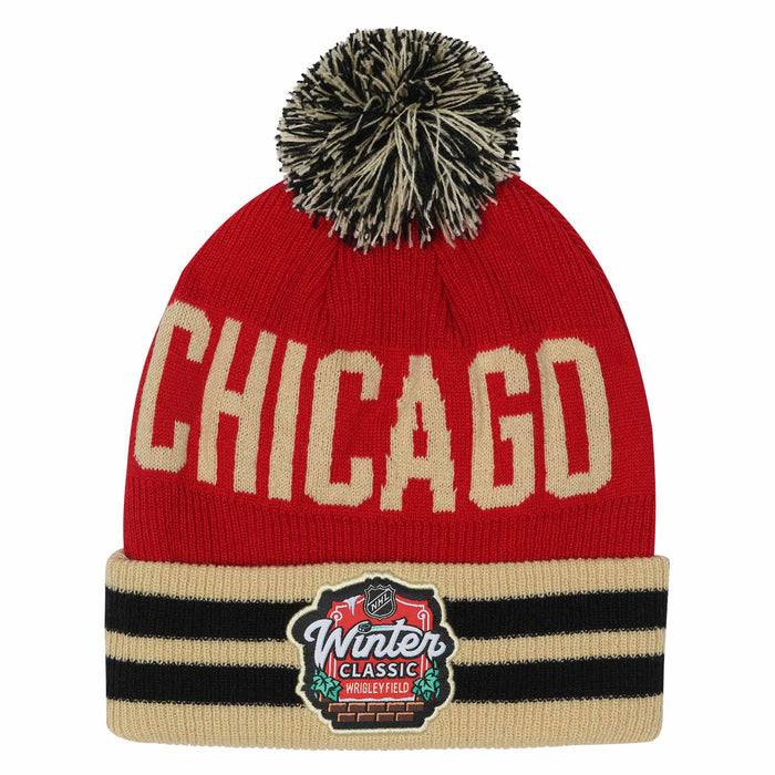 Chicago Blackhawks 2025 Winter Classic Youth Knit POM Hat