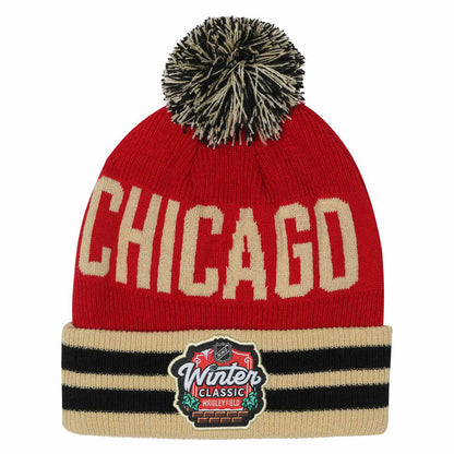 Chicago Blackhawks 2025 Winter Classic Youth Knit POM Hat