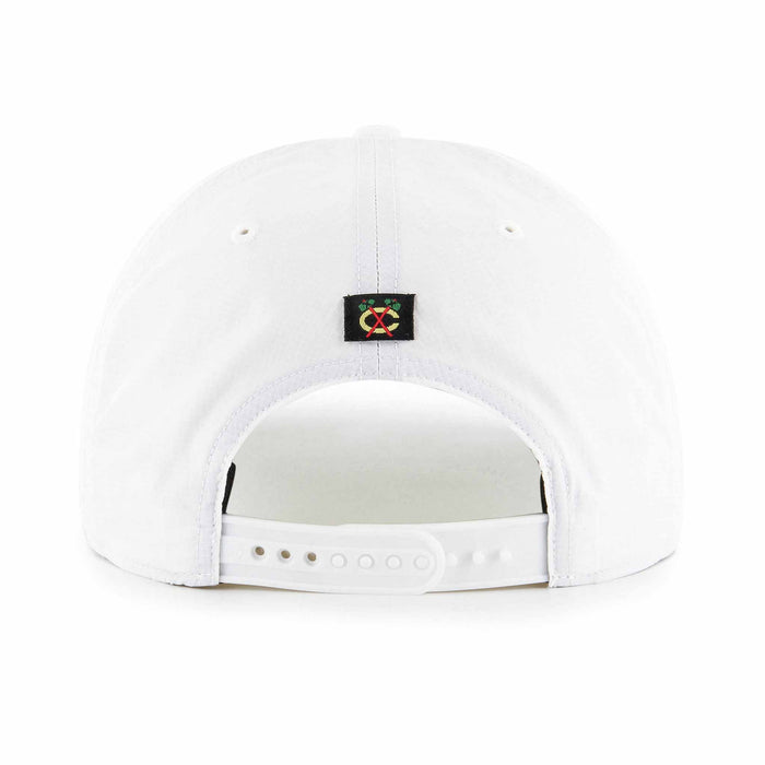 Chicago Blackhawks 47 Brand White Downburst BRRR Hitch Adjustable Cap