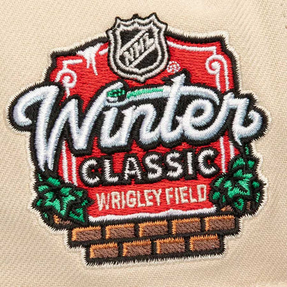 Chicago Blackhawks Mitchell & Ness 2024 Winter Classic Cream Pro Snapback Adjustable Cap