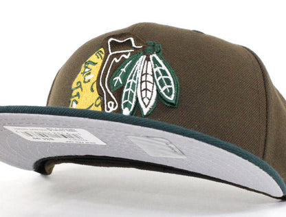 Chicago Blackhawks New Era 59Fifty Fitted Hat (Beef and Broccoli Gray Under Brim)