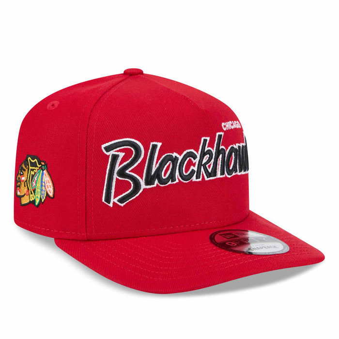 Chicago Blackhawks New Era 9FIFTY Red Indian Head Script Snapback Adjustable Cap