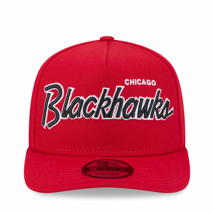 Chicago Blackhawks New Era 9FIFTY Red Indian Head Script Snapback Adjustable Cap