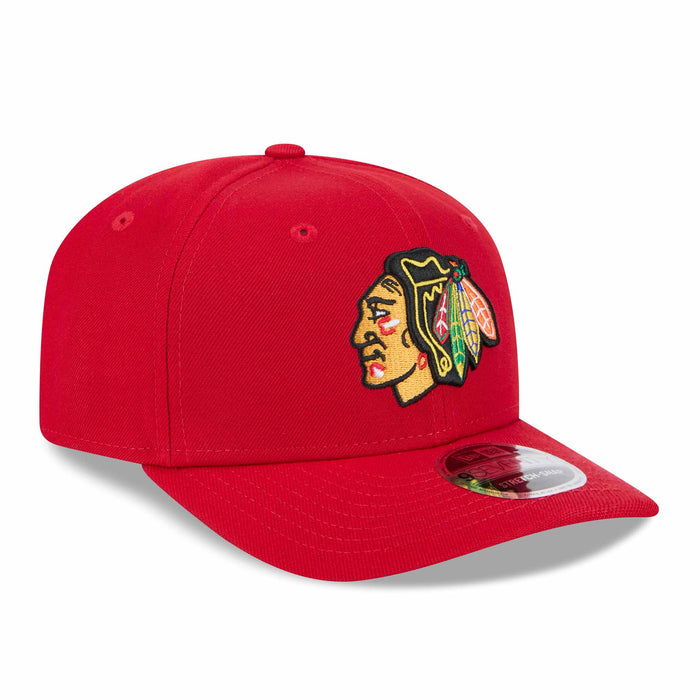 Chicago Blackhawks New Era 9SEVENTY Stretch Snap Red Indian Head Adjustable Cap