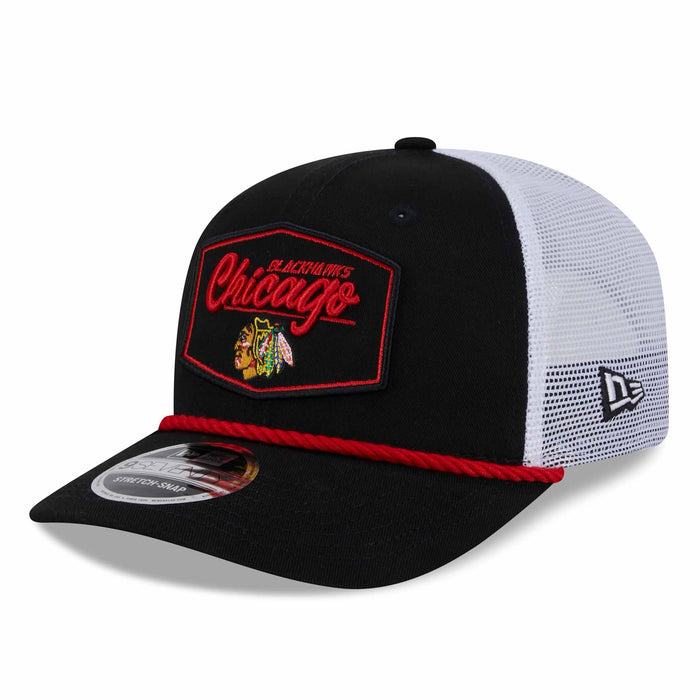 Chicago Blackhawks New Era 9SEVENTY Stretch Snap Rope Patch Adjustable Cap