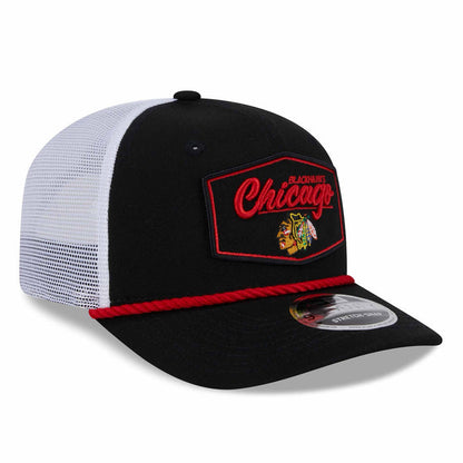Chicago Blackhawks New Era 9SEVENTY Stretch Snap Rope Patch Adjustable Cap