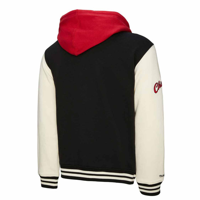 Chicago Bulls Mitchell & Ness Courtside Fleece Button Up Jacket
