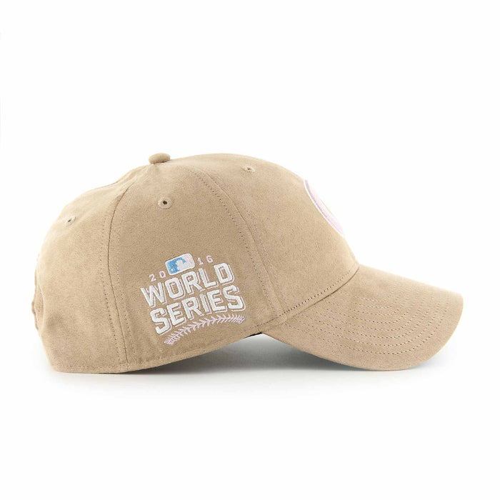 Chicago Cubs 2016 World Series Khaki Suede Captain Adjustable Cap