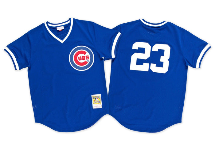 Chicago Cubs #23 Ryne Sandberg Mitchell & Ness 1984 Authentic Mesh BP Jersey